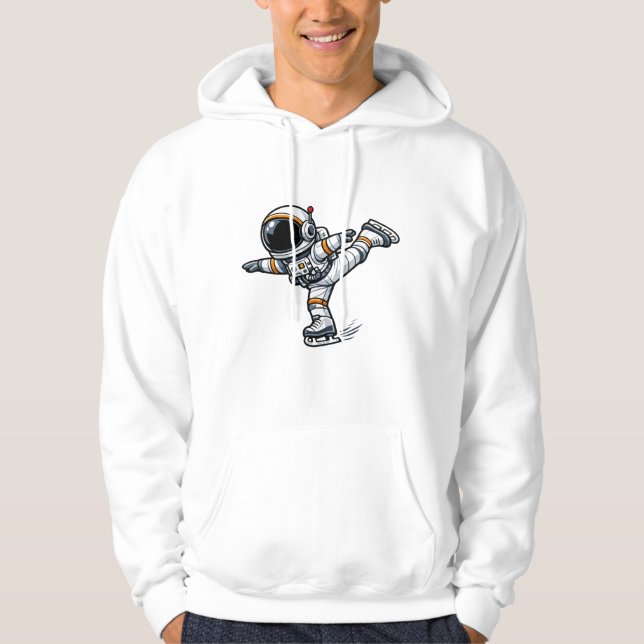 Astronaut Figure Skating Hoodie (Front)