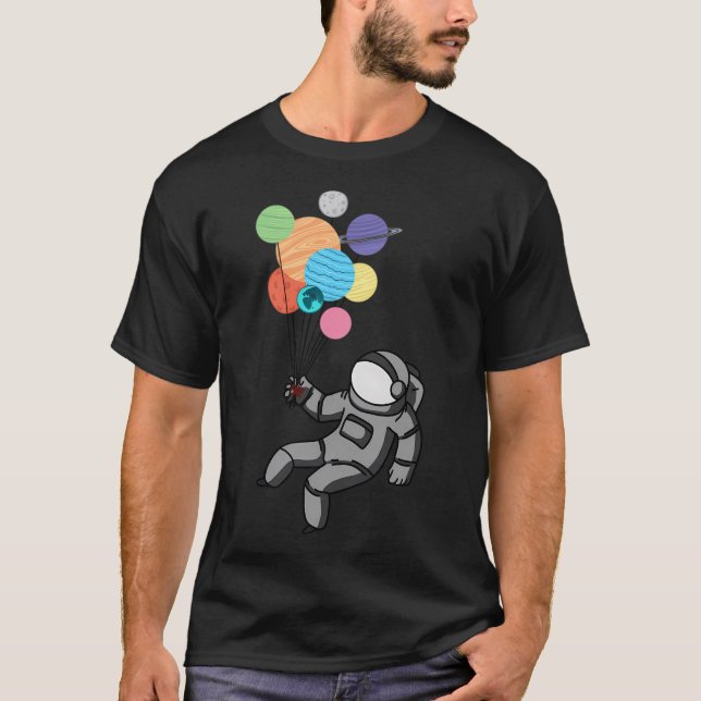 Astronaut Floating Away T-Shirt (Front)