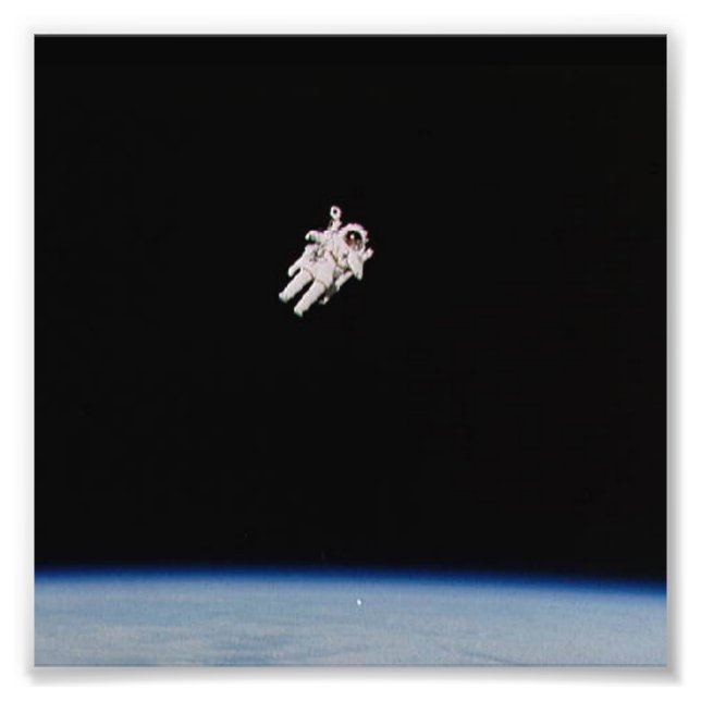 Astronaut Floating in Open Space - NASA- Photo (Front)