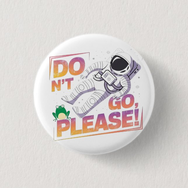 Astronaut Floating in Space Cosmic AdventureDesign 3 Cm Round Badge (Front)