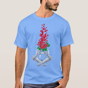 Astronaut Flowers Space Ship Rocket Planets Univer T-Shirt