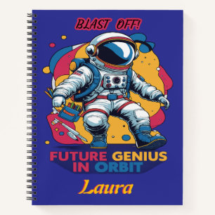 Astronaut Future Genius in Orbit Notebook