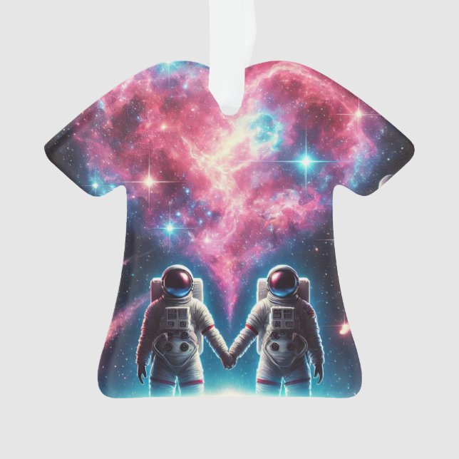 Astronaut Galaxy Acrylic Ornament (Front)