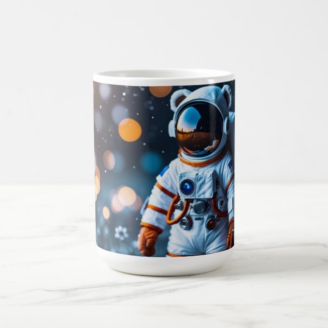 Astronaut Galaxy Bokeh Coffee Mug (Center)