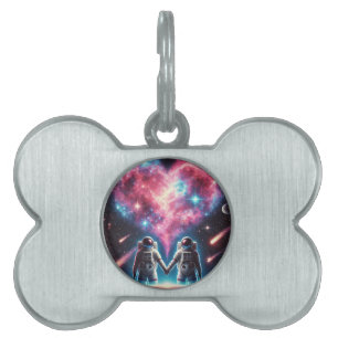 Astronaut Galaxy Pet Tag