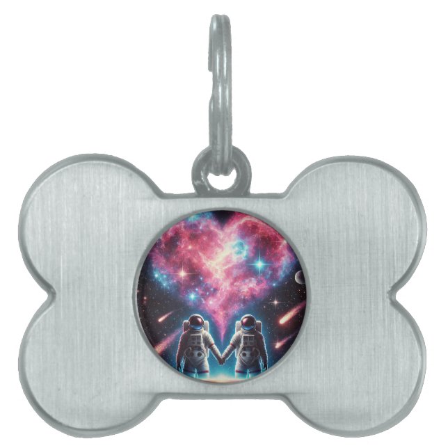 Astronaut Galaxy Pet Tag (Front)