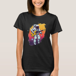 Astronaut Galaxy Space Music Guitar T-Shirt