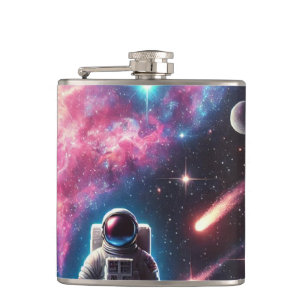 Astronaut Galaxy Vinyl Flask
