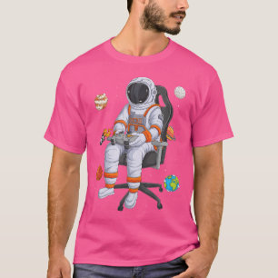 Astronaut Gamer Outer Space Men Kids Gaming System T-Shirt