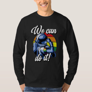 Astronaut Gay Pride Rainbow Flag Lgbt Community Lg T-Shirt