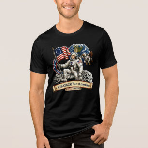 Astronaut George Washington Moon Landing  Tri-Blend Shirt