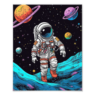 Astronaut Gifts Kids Moon Landing Photo Print