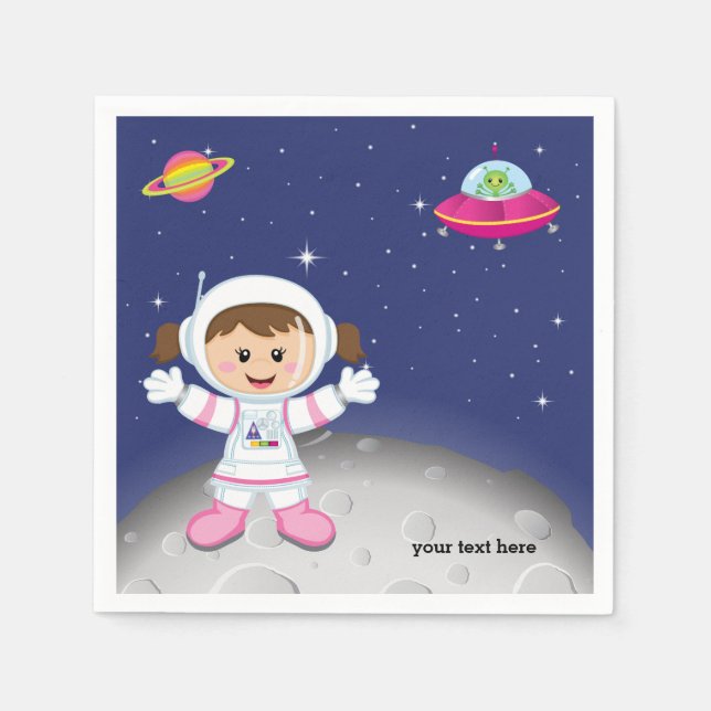 Astronaut girl napkin (Front)
