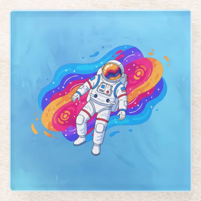 Astronaut Glass Coaster (Front)