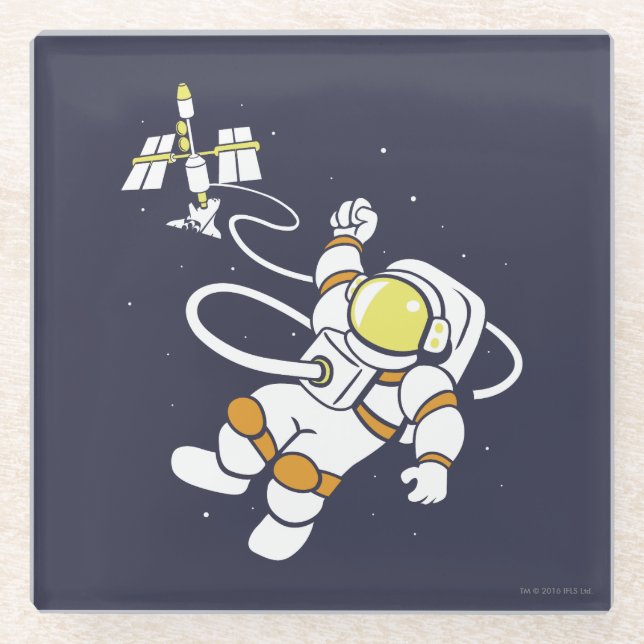 Astronaut Glass Coaster (Front)