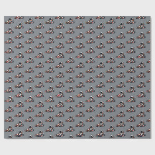 Astronaut Go-Kart Wrapping Paper