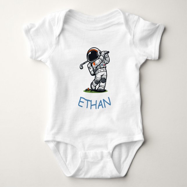 Astronaut Golf Baby Bodysuit (Front)