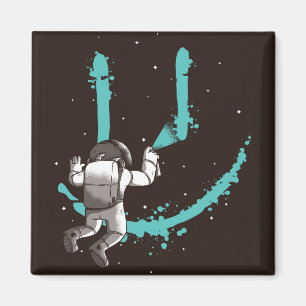 astronaut grafitti magnet