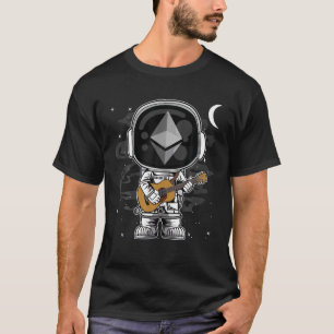 Astronaut Guitar Ethereum ETH Coin To The Moon Cry T-Shirt