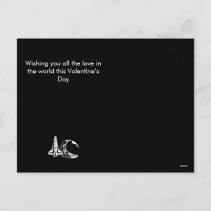 astronaut, Happy valentines day personalise name Holiday Postcard