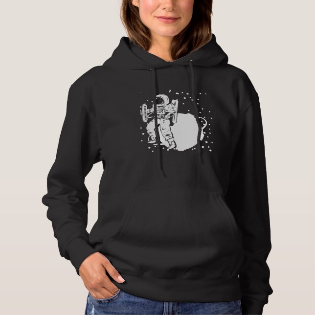 Astronaut Harmonica Player With Planet Harmonicist Hoodie (Front)