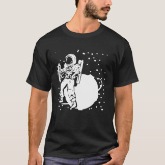 Astronaut Harmonica Player With Planet Harmonicist T-Shirt