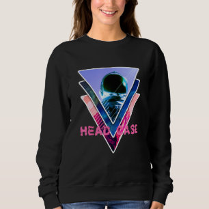 Astronaut Headcase  Aesthetic Vaporwave Space Art Sweatshirt