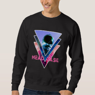 Astronaut Headcase  Aesthetic Vaporwave Space Art Sweatshirt