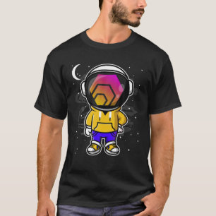Astronaut Hiphop HEX Coin To The Moon Crypto Token T-Shirt
