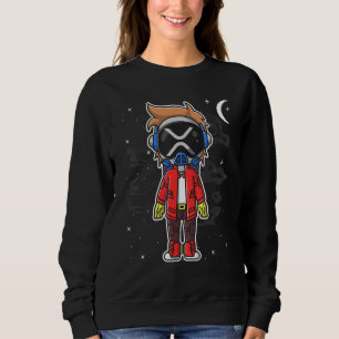 Astronaut Hiphop Ripple XRP Coin To The Moon Crypt Sweatshirt