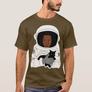 Astronaut Holding Cat 1 T-Shirt