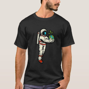 Astronaut Holding Earth Artwork T-Shirt