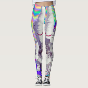 Astronaut Holographic Iridescent Space Leggings