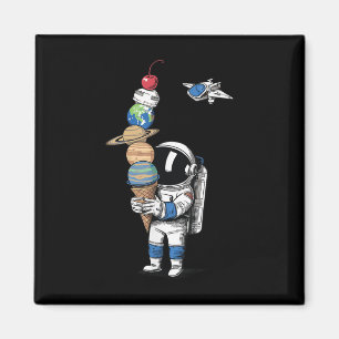 Astronaut Ice Cream Planets Space Boys Girls Kids Magnet