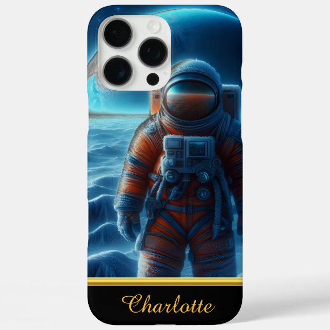 Astronaut in a space suit earth behind him Case-Mate iPhone case (Back)