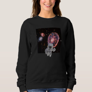 Astronaut in Cartwheel Galaxy Webb Space Telescope Sweatshirt