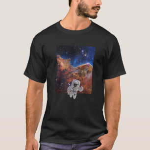 Astronaut in Cosmic Cliffs Webb Space Telescope JW T-Shirt