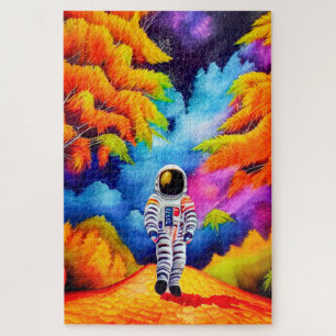 Astronaut in Fall jigsaw puzzle
