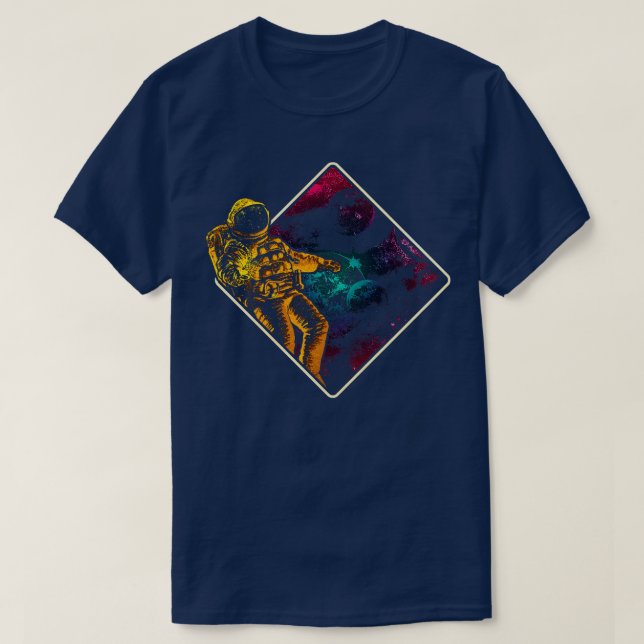 Astronaut in outer space 5 T-Shirt (Design Front)
