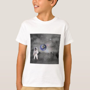 Astronaut in Outer Space Viewing Planet Earth T-Shirt