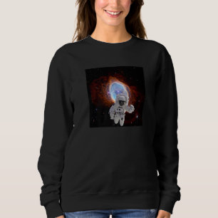 Astronaut in Southern Ring Nebula Webb Space Teles Sweatshirt