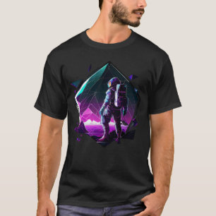 Astronaut in Space Aesthetic Wave Planet Eclipse T-Shirt