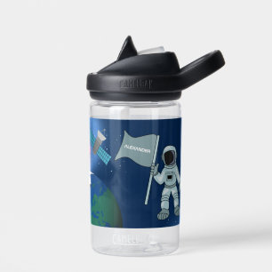 Astronaut in Space Galaxy Personalised Name  Water Bottle