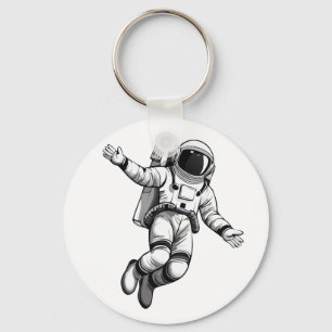 Astronaut in space key ring