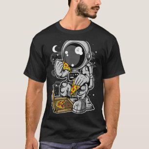 Astronaut in space pizza moon landing T-Shirt