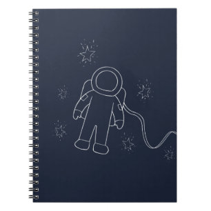 Astronaut in Space Spaceman Galaxy and Stars Notebook