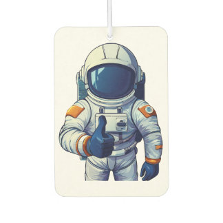 astronaut in space suit showing thumb up  car air freshener