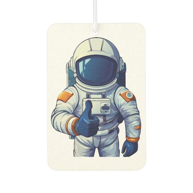 astronaut in space suit showing thumb up  car air freshener (Front)