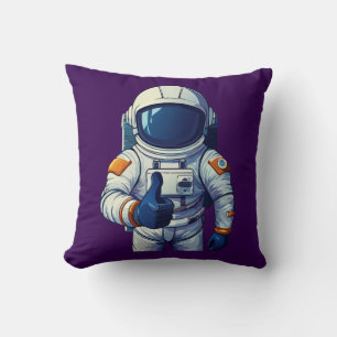 astronaut in space suit showing thumb up  cushion