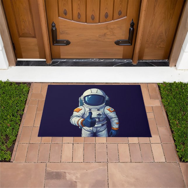 astronaut in space suit showing thumb up  doormat (Outdoor)